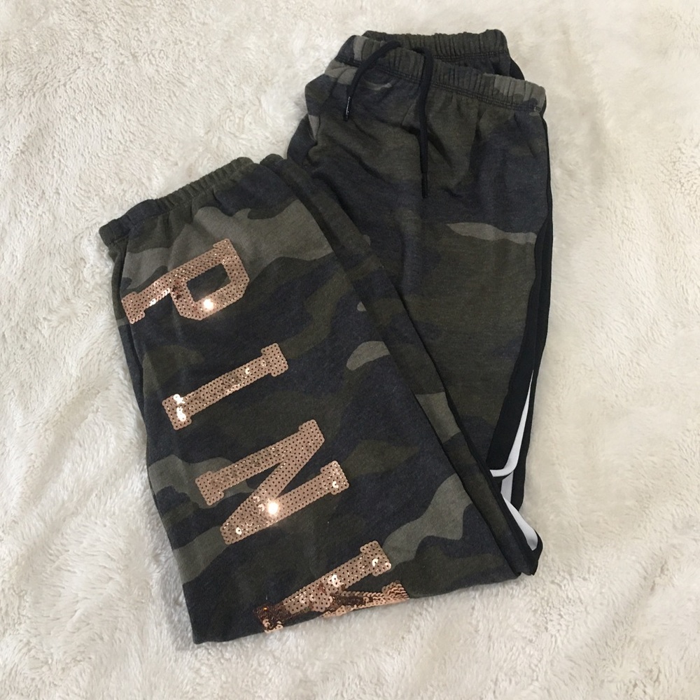 Victoria secret pink camo joggers